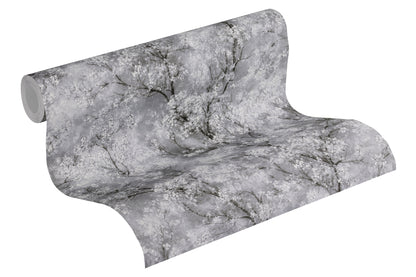 Livingwalls Wald Vinyl Tapete New Walls,Cosy & Rela Grau Wandtapete Waldtapete