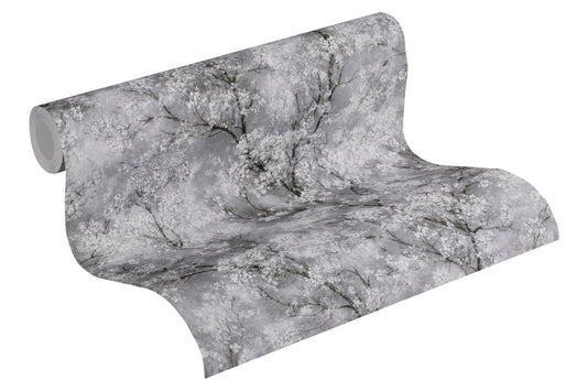 Livingwalls Wald Vinyl Tapete New Walls,Cosy & Rela Grau Wandtapete Waldtapete