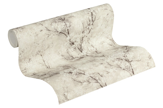 Livingwalls Wald Vinyl Tapete New Walls,Cosy & Rela Creme Wandtapete Waldtapete