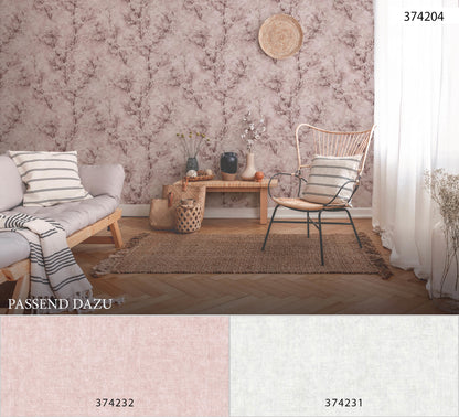 Livingwalls Wald Vinyl Tapete New Walls,Cosy & Rela Rosa Wandtapete Waldtapete