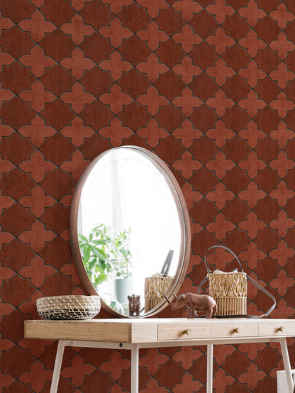 Geometrische Tapete Rot Vliestapete 374211 Wandtapete A.S. Création Tapete