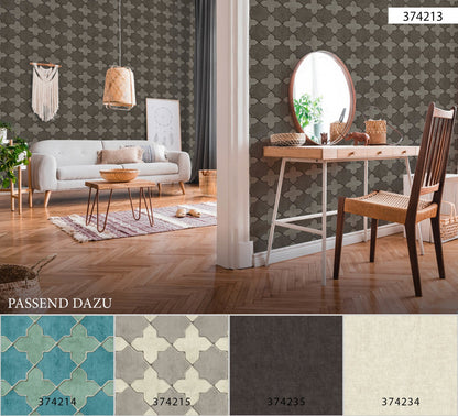 Geometrische Tapete Grau Vliestapete 374213 Wandtapete A.S. Création Tapete