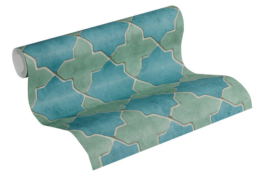 Geometrische Tapete Blau Vliestapete 374214 Wandtapete A.S. Création Tapete