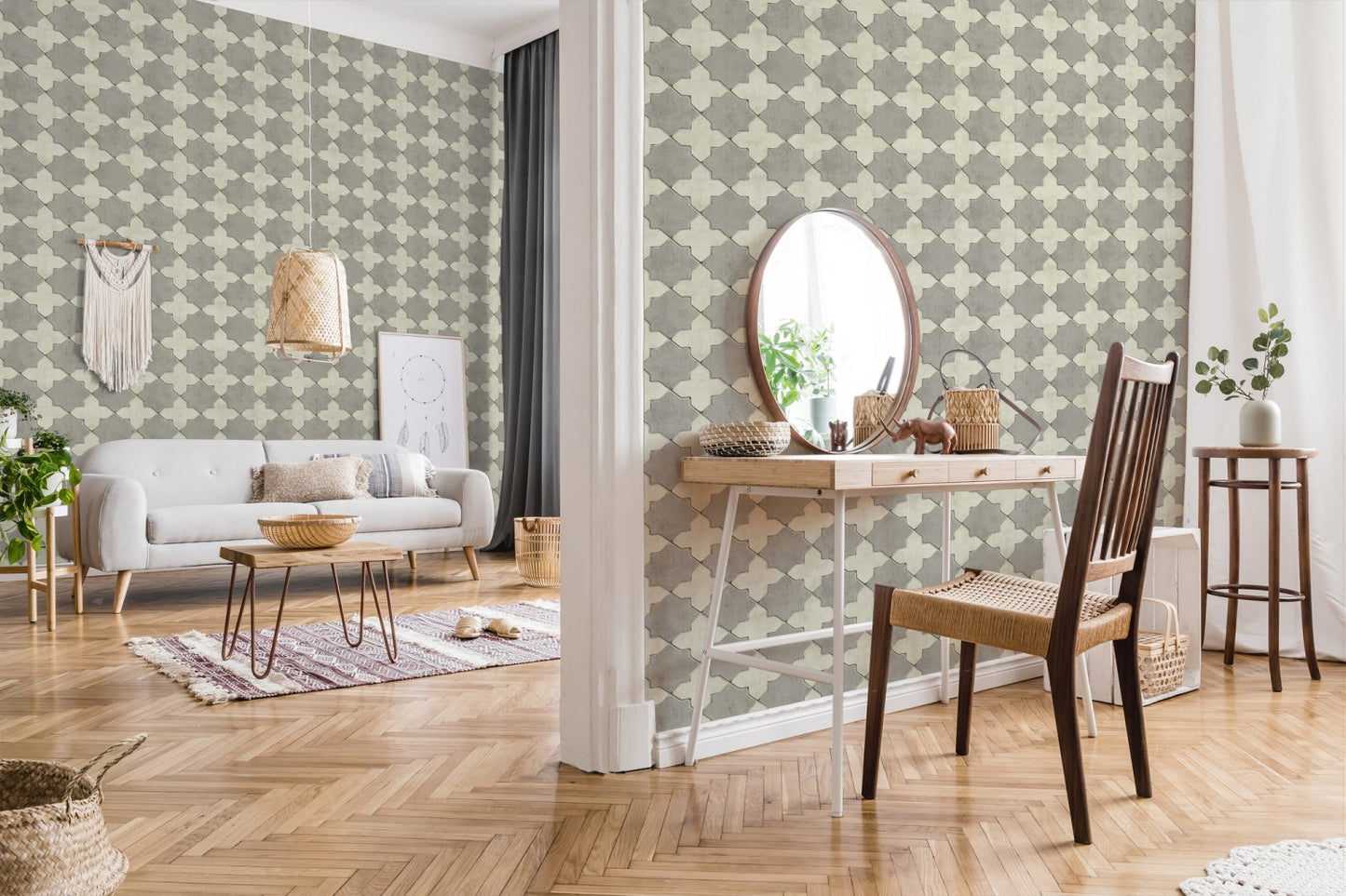 Geometrische Tapete Grau Vliestapete 374215 Wandtapete A.S. Création Tapete