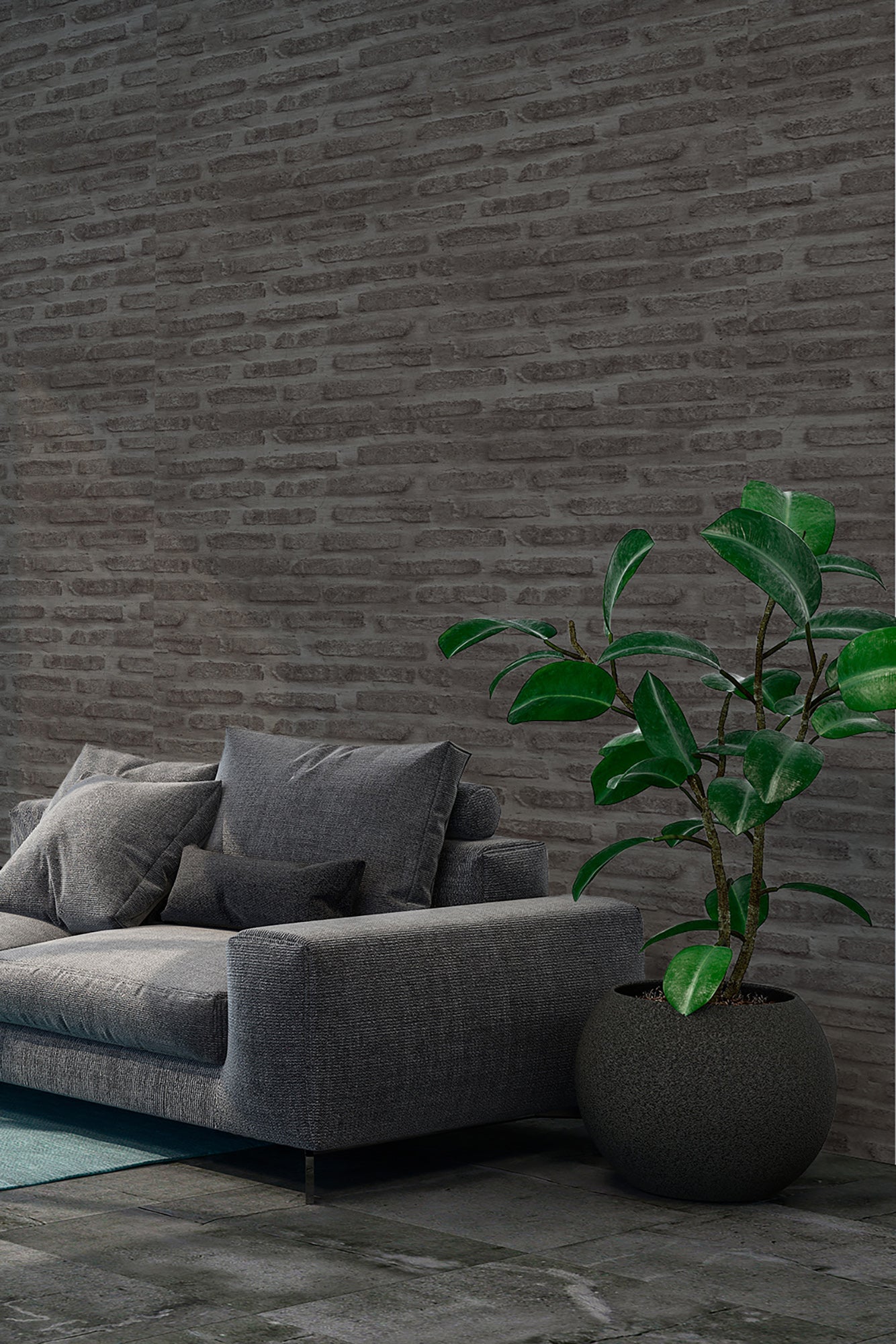 Livingwalls Stein Vinyl Tapete New Walls Loft Livin Grau Wandtapete Steintapete