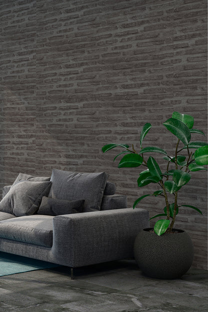 Livingwalls Stein Vinyl Tapete New Walls Loft Livin Grau Wandtapete Steintapete