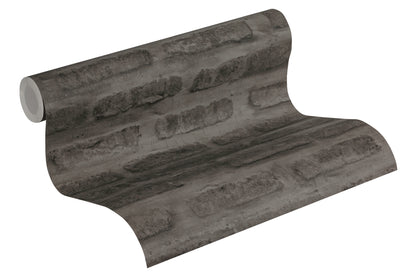 Livingwalls Stein Vinyl Tapete New Walls Loft Livin Grau Wandtapete Steintapete