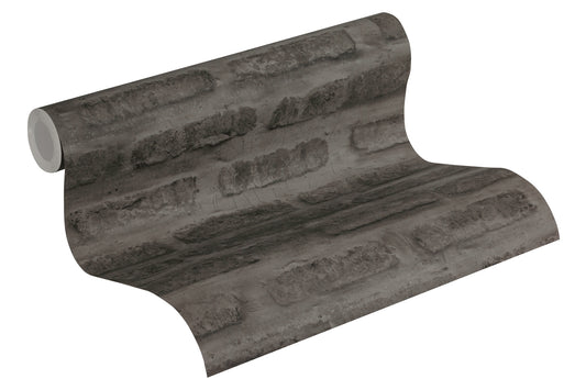 Livingwalls Stein Vinyl Tapete New Walls Loft Livin Grau Wandtapete Steintapete