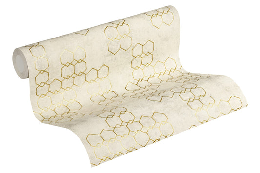 Designtapete Creme Vliestapete 374242 Wandtapete A.S. Création Tapete