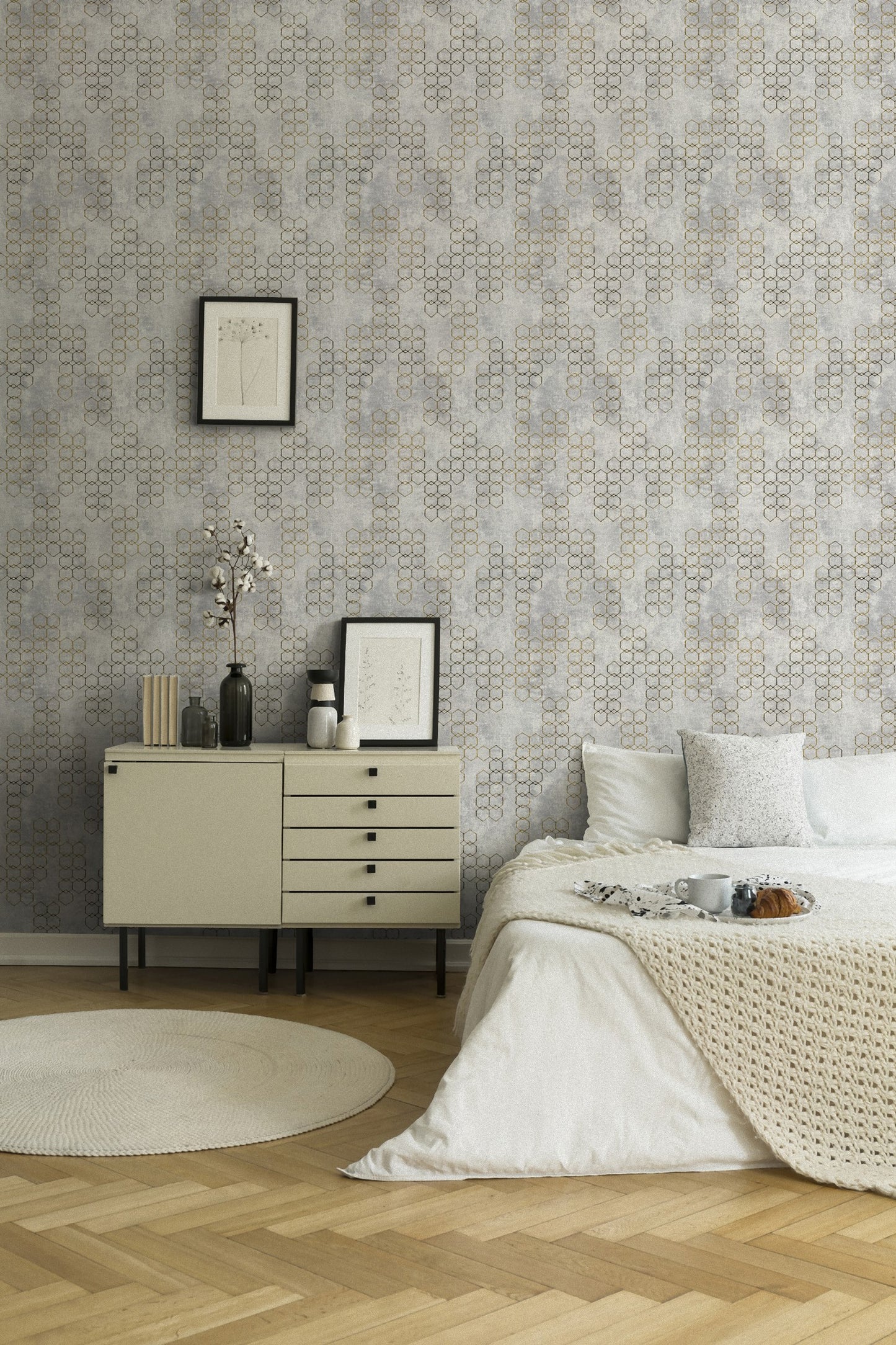 Designtapete Grau Vliestapete 374244 Wandtapete A.S. Création Tapete