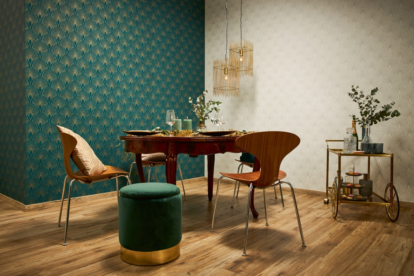 Art Deco Tapete Creme Vliestapete 374271 Wandtapete A.S. Création Tapete