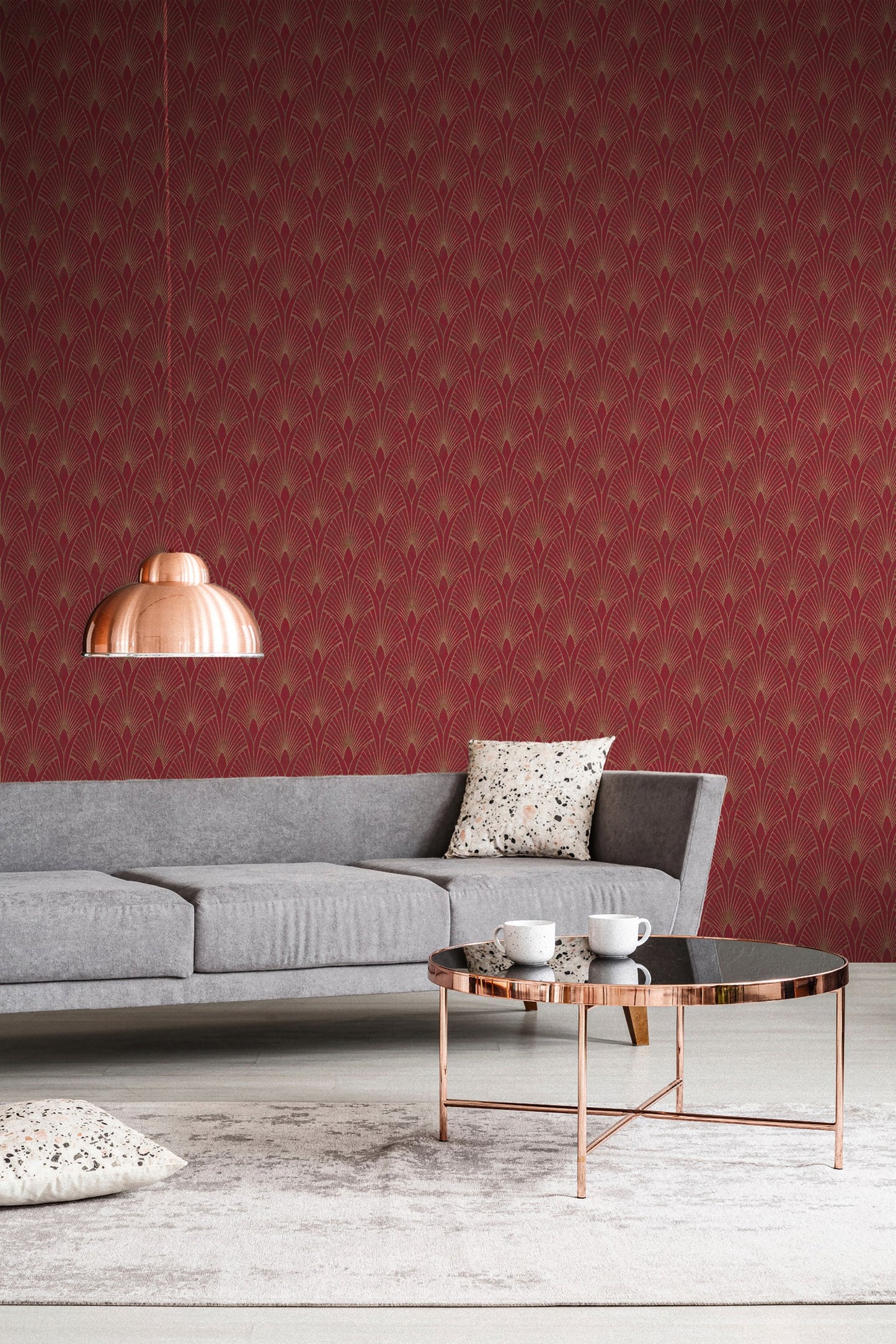 Art Deco Tapete Rot Vliestapete 374274 Wandtapete A.S. Création Tapete