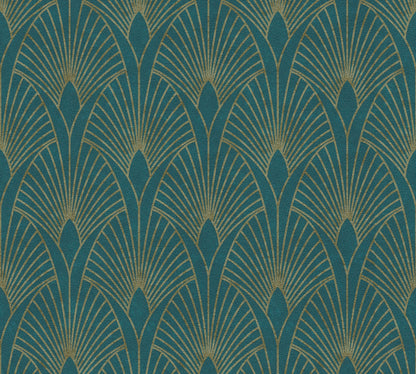 Art Deco Tapete Blau Vliestapete 374275 Wandtapete A.S. Création Tapete