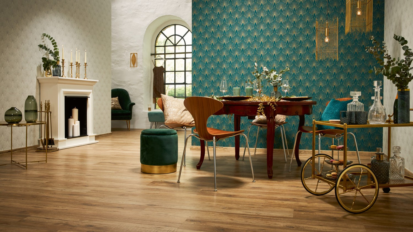 Art Deco Tapete Blau Vliestapete 374275 Wandtapete A.S. Création Tapete