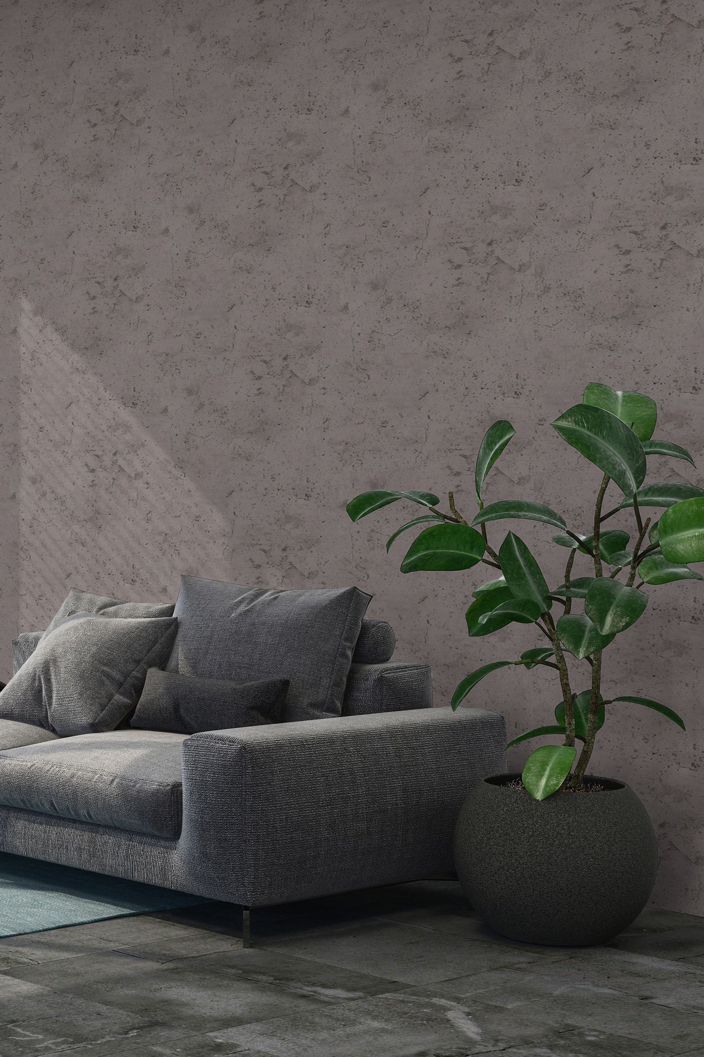 Livingwalls Beton Optik Vinyl Tapete New Walls,Loft Livin Grau Wandtapete