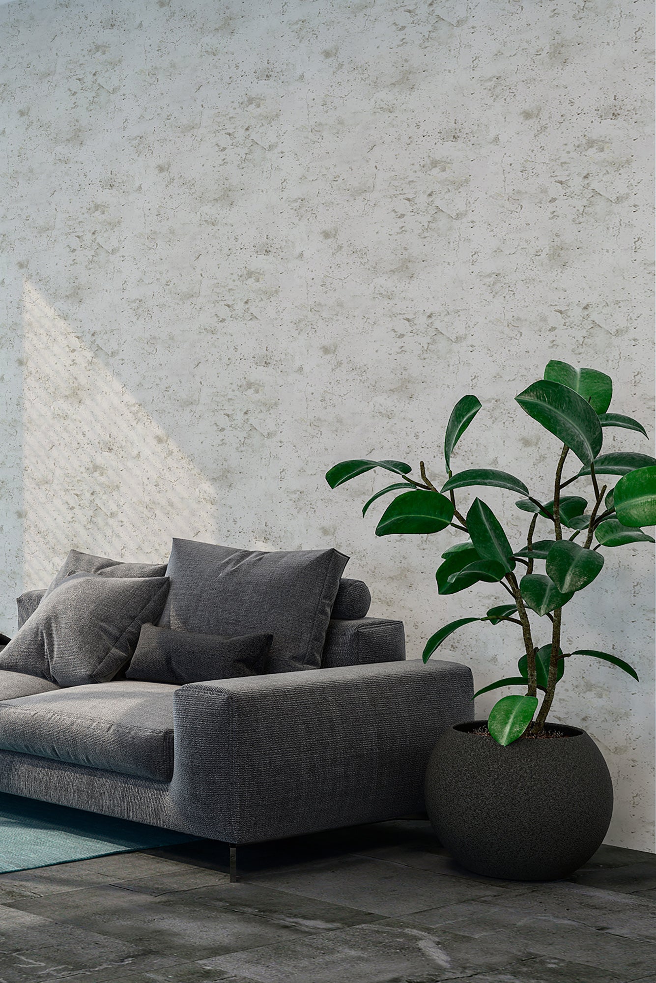 Livingwalls Beton Optik Vinyl Tapete New Walls,Loft Livin Grau Wandtapete