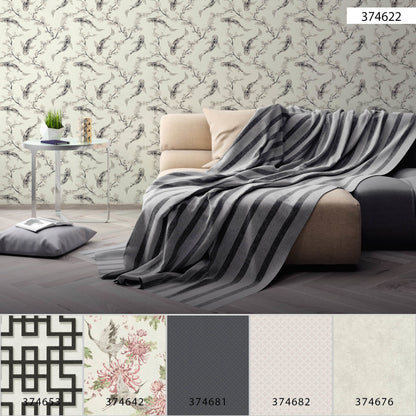 Japanische & Chinesische Tapete Grau 374622 Vlies-Wandtapete A.S. Création Tapete