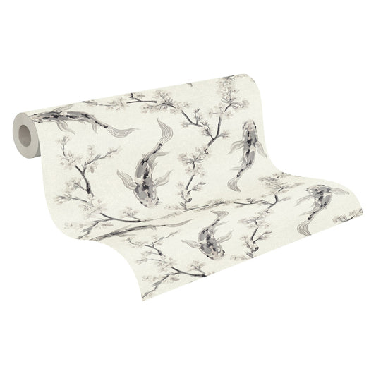 Japanische & Chinesische Tapete Grau 374622 Vlies-Wandtapete A.S. Création Tapete