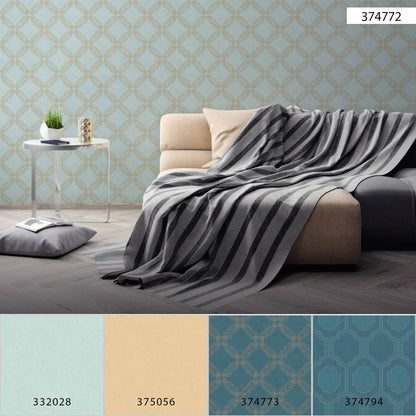 Geometrische Tapete Blau Vliestapete 374772 Wandtapete A.S. Création Tapete