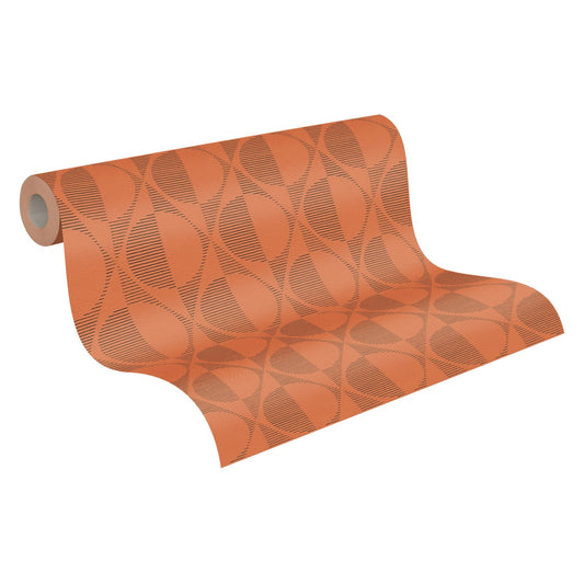 Retrotapete / Vintagetapete Orange Vliestapete 374784 Wandtapete A.S. Création Tapete
