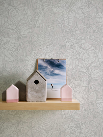 Daniel Hechter Dschungeltapete Grau 375201 Wandtapete Vliestapete Floral Vinyl