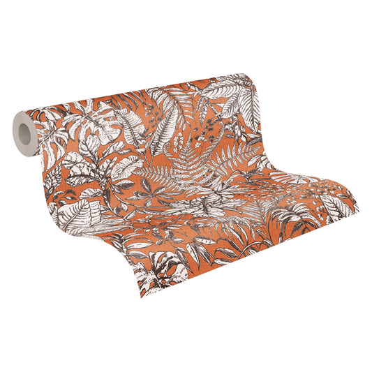 Daniel Hechter Dschungeltapete Orange 375204 Wandtapete Vliestapete Floral Vinyl