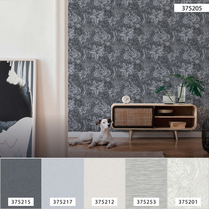 Daniel Hechter Dschungeltapete Grau 375205 Wandtapete Vliestapete Floral Vinyl