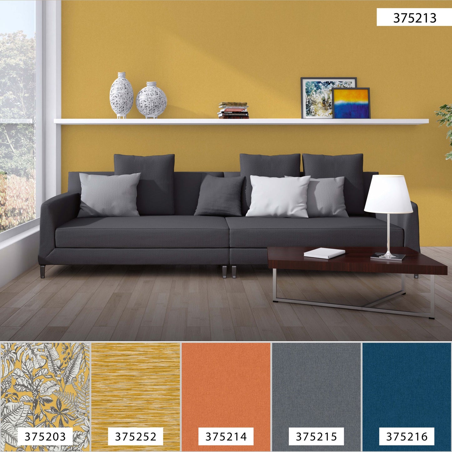 Daniel Hechter Unitapete Gelb 375213 Wandtapete Vliestapete Floral Unis Vinyl