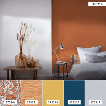 Daniel Hechter Unitapete Orange 375214 Wandtapete Vliestapete Floral Unis Vinyl