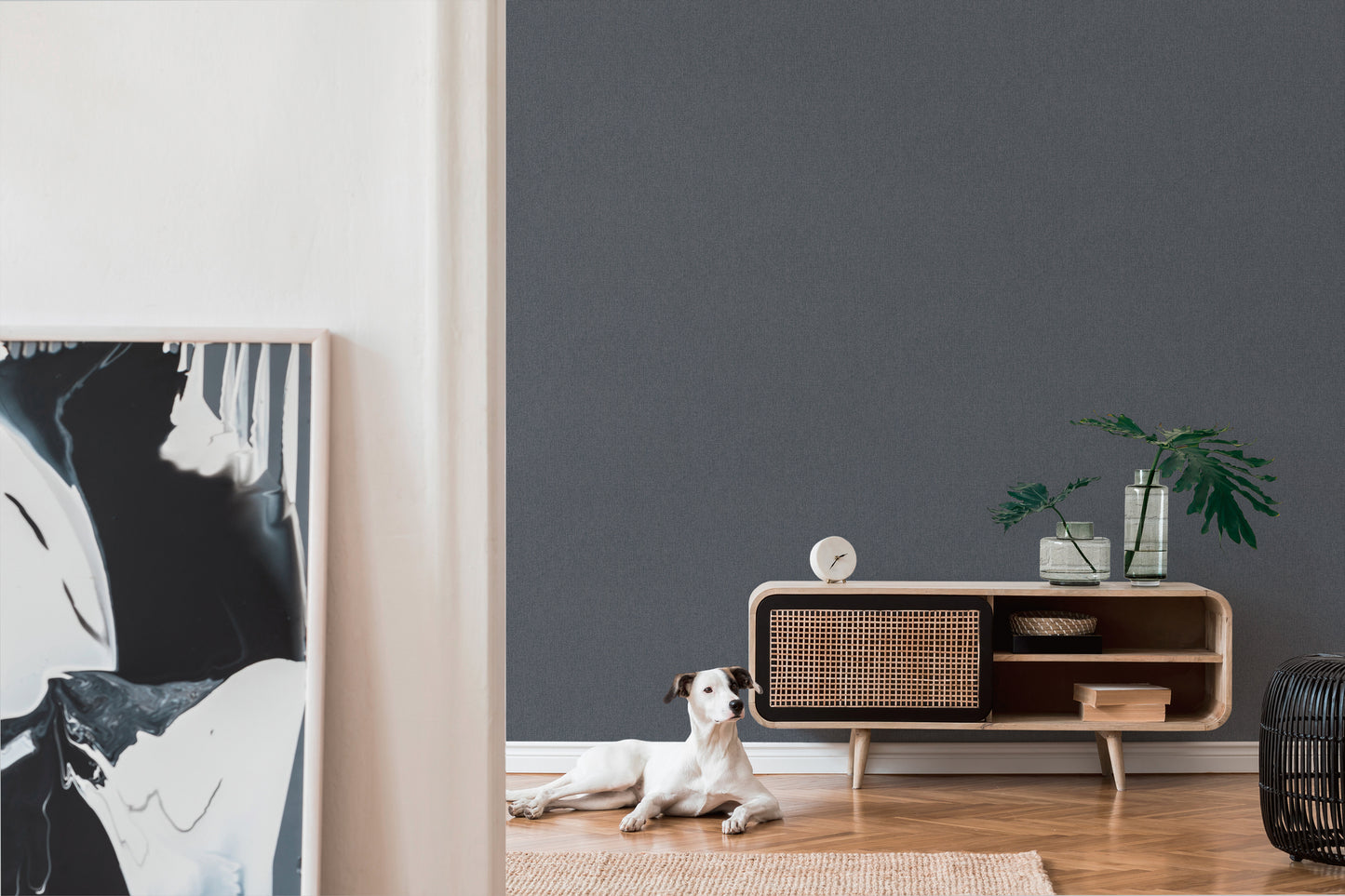 Daniel Hechter Unitapete Grau 375215 Wandtapete Vliestapete Floral Unis Vinyl