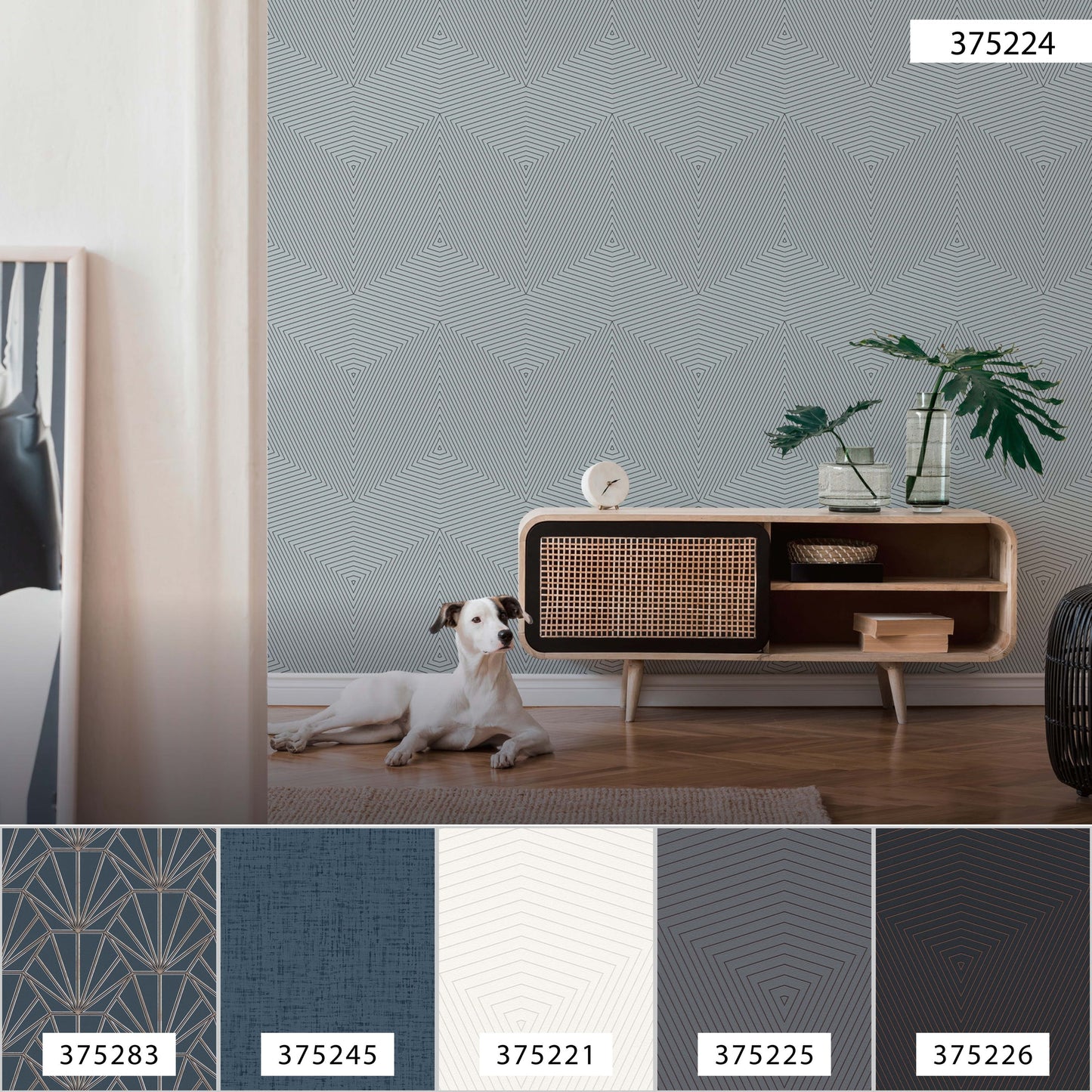 Daniel Hechter Tapete geometrisch Blau 375224 Wandtapete Vliestapete Grafik