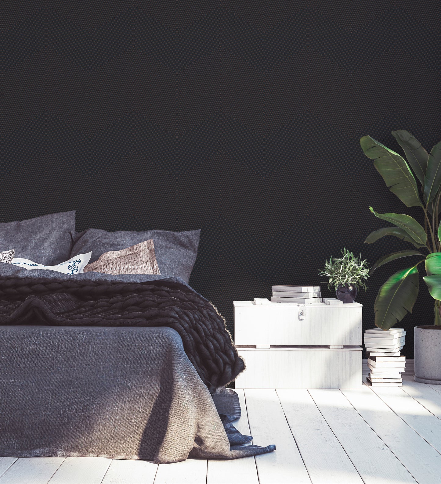 Daniel Hechter Geometrische Tapete Schwarz 375226 Wandtapete Vliestapete Vinyl