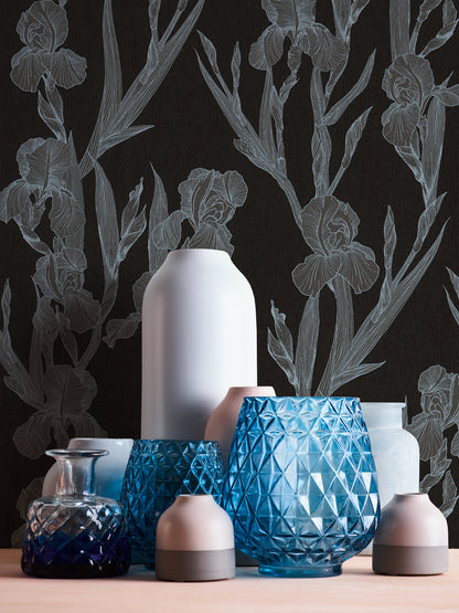 Daniel Hechter Blumentapete Schwarz 375262 Wandtapete Vliestapete Floral Vinyl