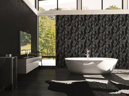 Daniel Hechter Blumentapete Schwarz 375262 Wandtapete Vliestapete Floral Vinyl