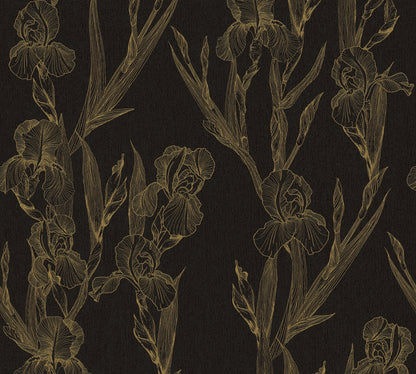 Daniel Hechter Blumentapete Schwarz 375263 Wandtapete Vliestapete Floral Vinyl