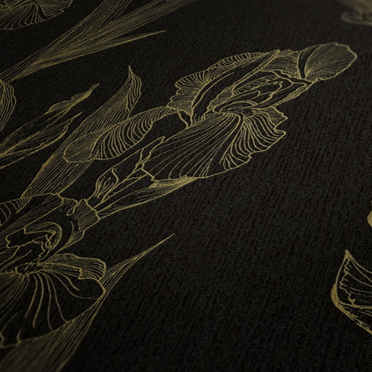 Daniel Hechter Blumentapete Schwarz 375263 Wandtapete Vliestapete Floral Vinyl