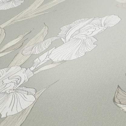 Daniel Hechter Blumen Tapete Grau 375264 Wandtapete Vliestapete Floral modern