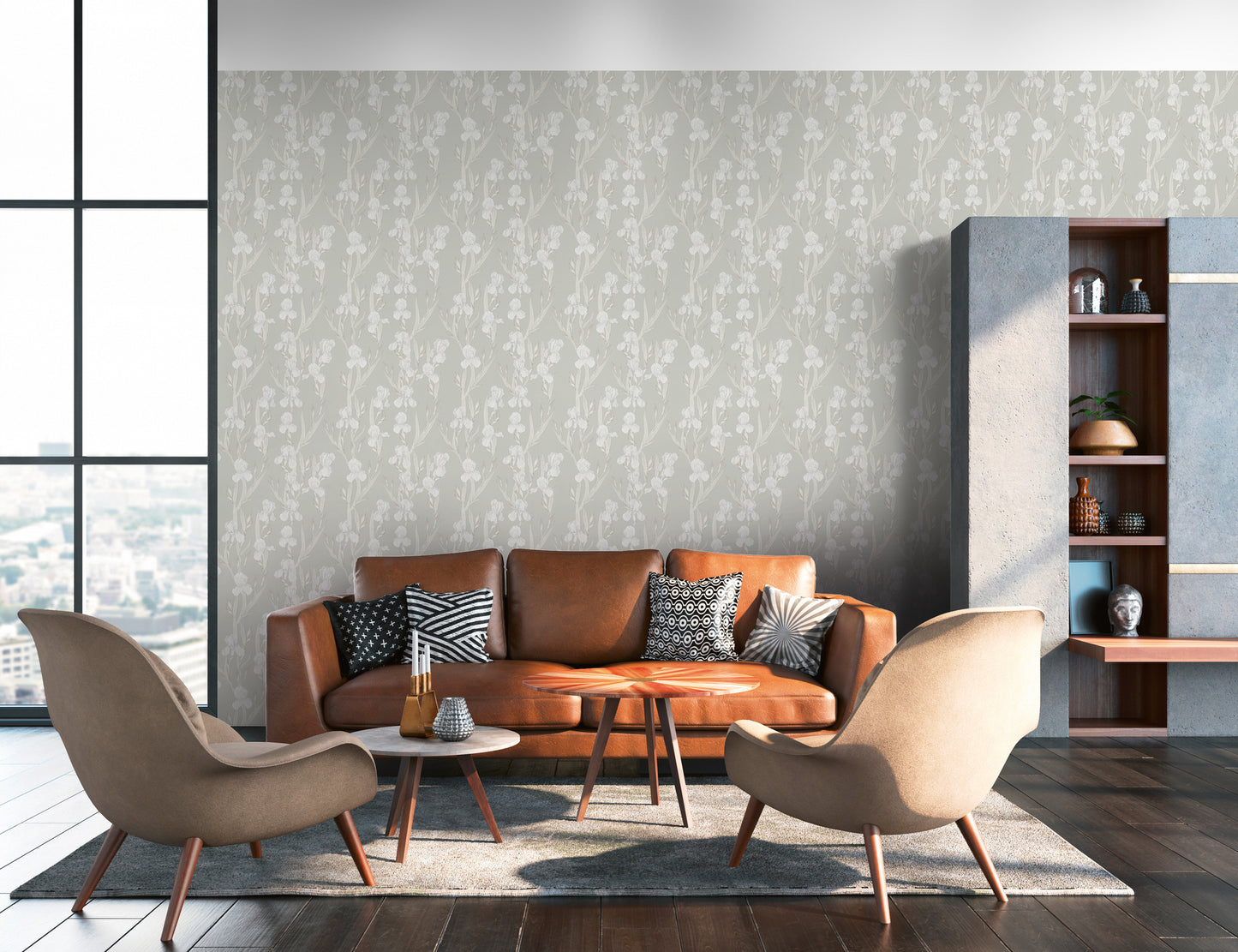 Daniel Hechter Blumen Tapete Grau 375264 Wandtapete Vliestapete Floral modern