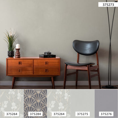 Daniel Hechter Unitapete Grau 375273 Wandtapete Vliestapete Floral Unis Vinyl