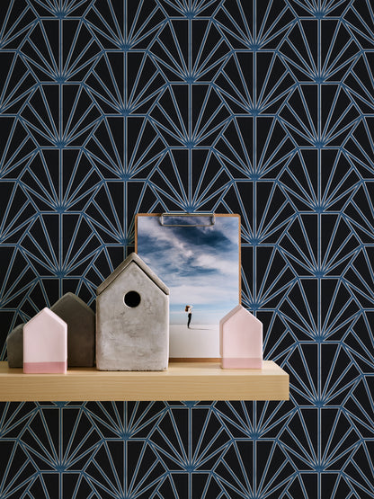 Daniel Hechter Geometrische Tapete Schwarz 375282 Wandtapete Vliestapete Vinyl