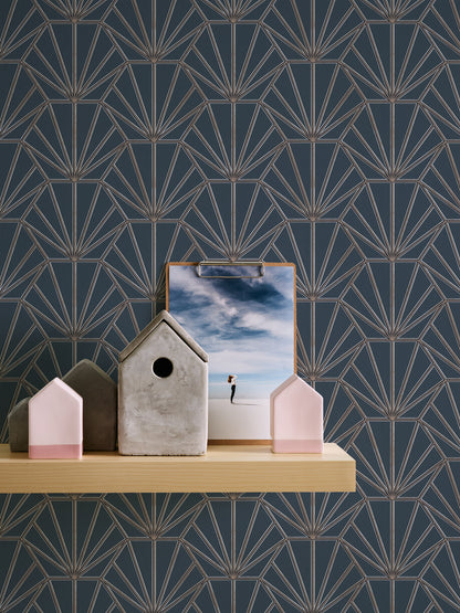 Daniel Hechter Tapete geometrisch Blau 375283 Wandtapete Vliestapete Grafik