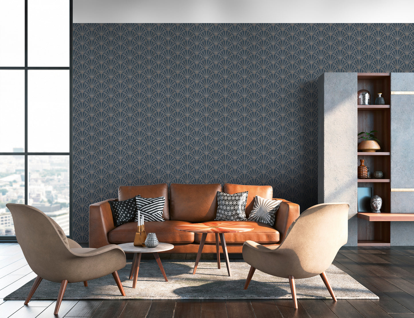 Daniel Hechter Tapete geometrisch Blau 375283 Wandtapete Vliestapete Grafik