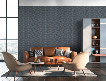 Daniel Hechter Tapete geometrisch Blau 375283 Wandtapete Vliestapete Grafik