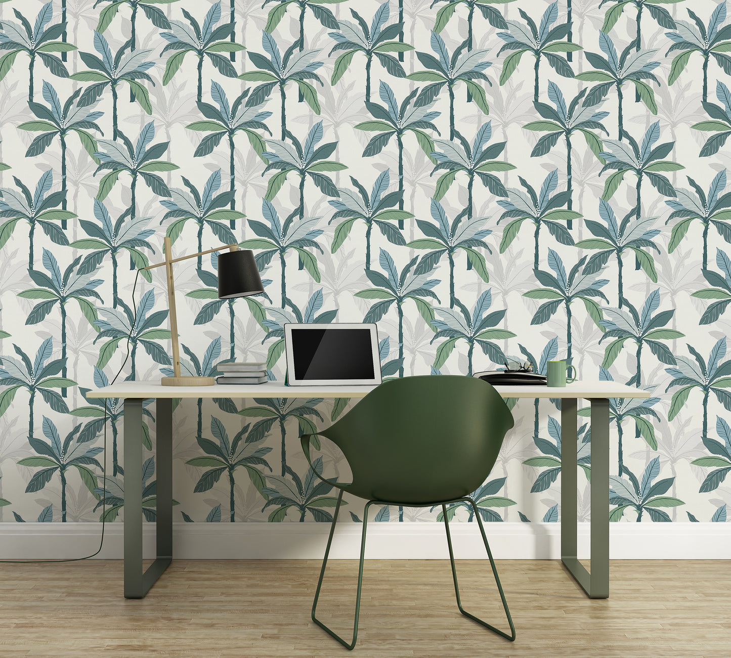A.S. Création Dschungeltapete Blau 375301 Wandtapete Vliestapete Floral Vinyl