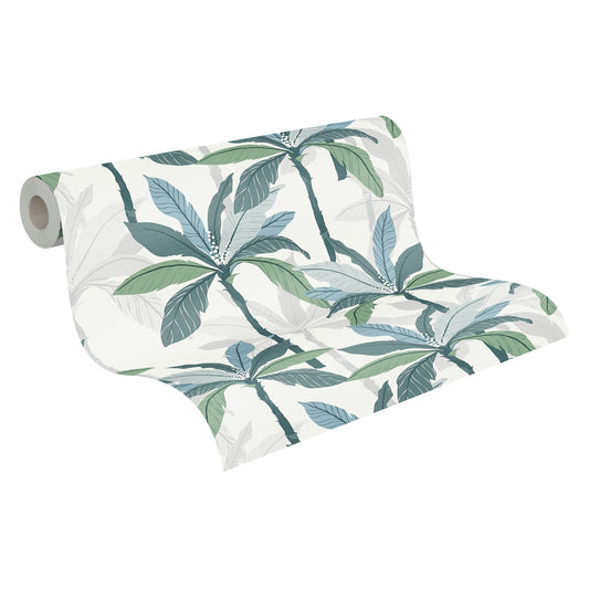 A.S. Création Dschungeltapete Blau 375301 Wandtapete Vliestapete Floral Vinyl