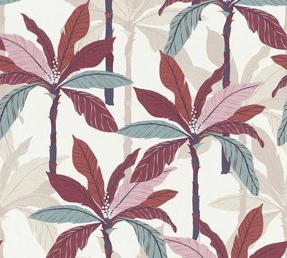 A.S. Création Dschungeltapete Rot 375304 Wandtapete Vliestapete Floral Vinyl