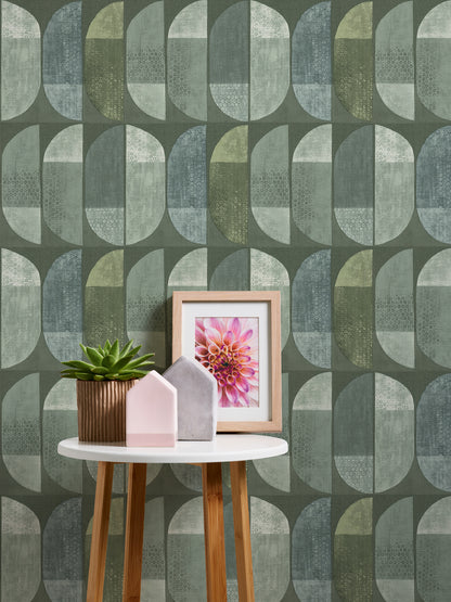 A.S. Création Tapete geometrisch Grün 375312 Wandtapete Vliestapete Grafik Vinyl