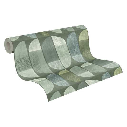 A.S. Création Tapete geometrisch Grün 375312 Wandtapete Vliestapete Grafik Vinyl