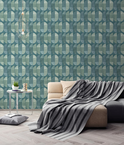 A.S. Création Tapete geometrisch Blau 375313 Wandtapete Vliestapete Grafik Vinyl