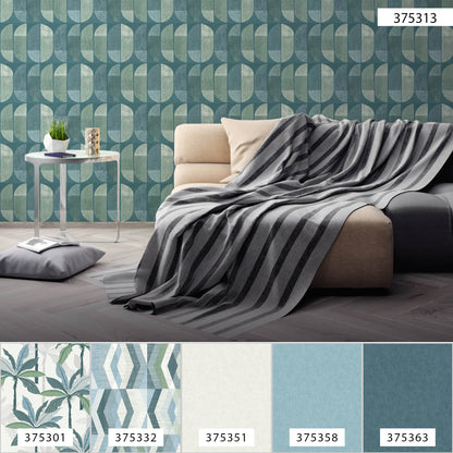 A.S. Création Tapete geometrisch Blau 375313 Wandtapete Vliestapete Grafik Vinyl